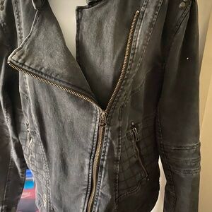 Harley-Davidson Black Bomber Jacket with Ribbed Sleeves